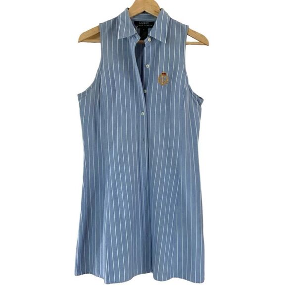 Ralph Lauren Dresses & Skirts - Ralph Lauren Striped Crest Logo Shirt Dress